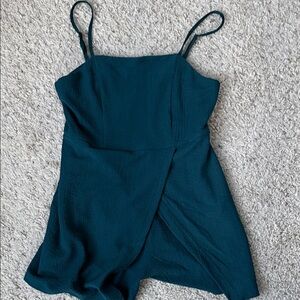 Trixxi Girl Teal Spaghetti Strap Romper XL